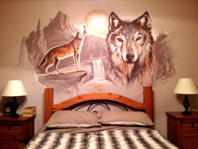 wolf living room decor